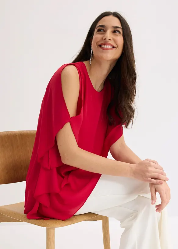 Blusa asimmetrica a pi&ugrave; veli, bonprix