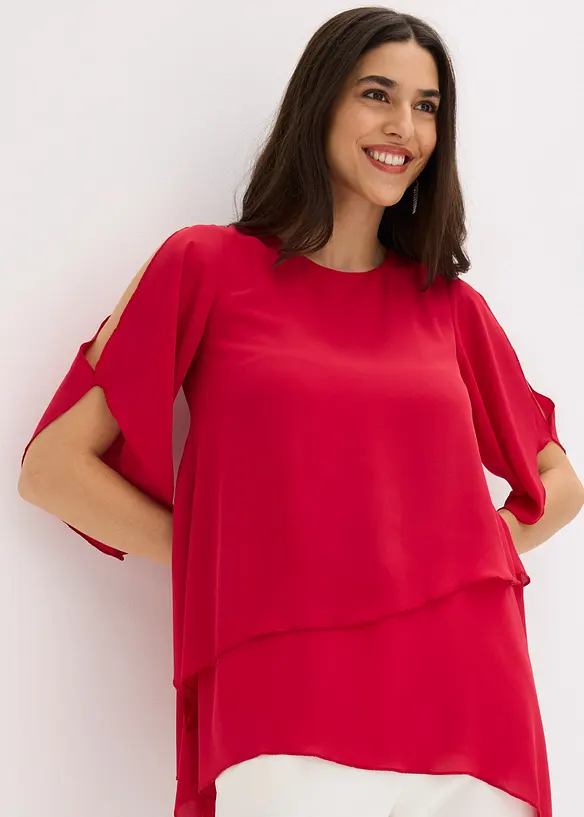 Blusa asimmetrica a pi&ugrave; veli, bonprix