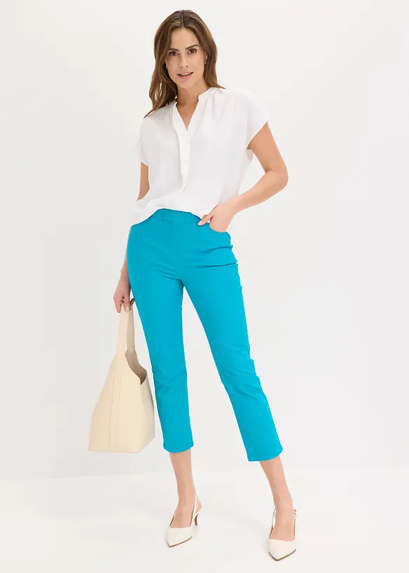 Pantaloni cropped elasticizzati, bonprix