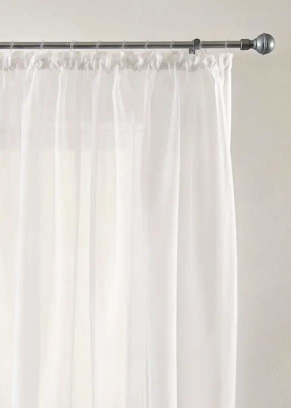 Tenda trasparente in voile leggero (pacco da 1), bonprix