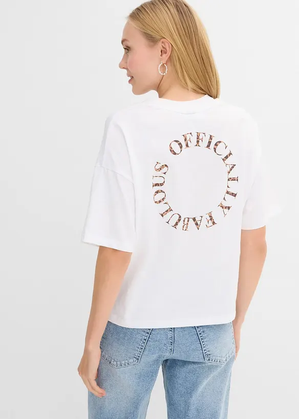 T-shirt oversize in puro cotone biologico, bonprix