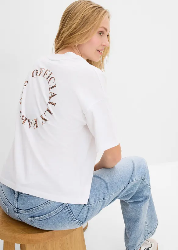 T-shirt oversize in puro cotone biologico, bonprix