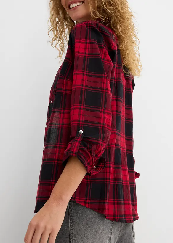 Camicia a quadri in puro cotone, bonprix