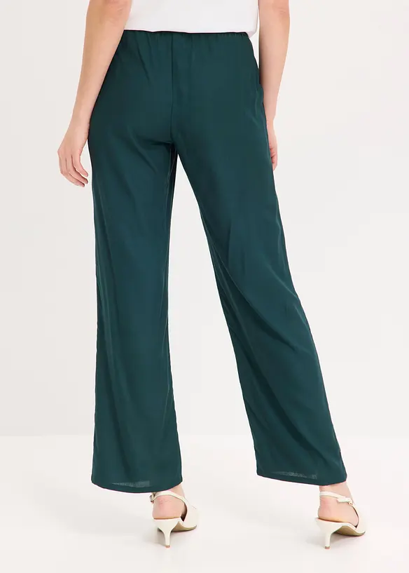 Pantaloni  in viscosa con elastico in vita, bonprix