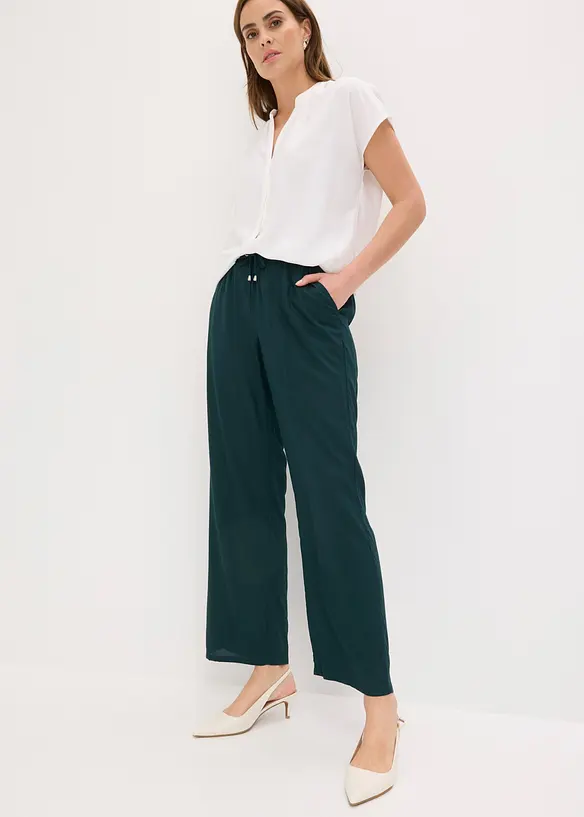 Pantaloni  in viscosa con elastico in vita, bonprix