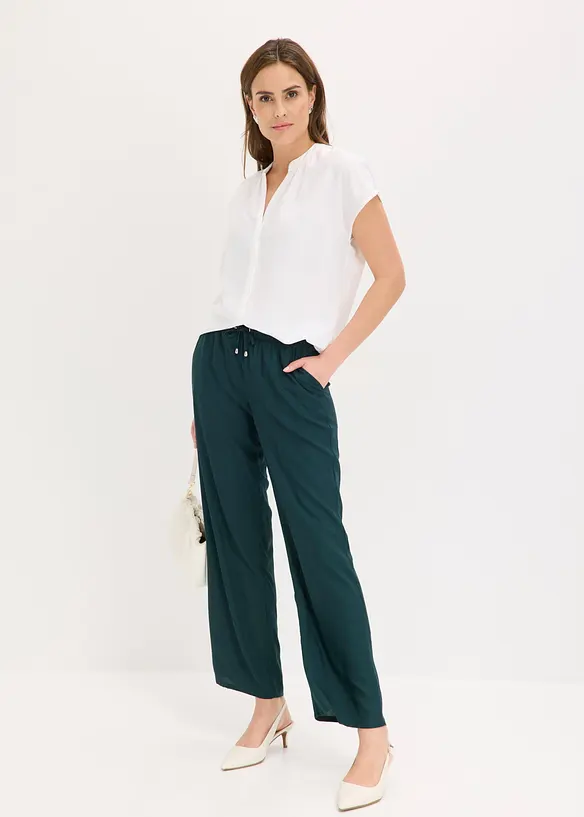Pantaloni  in viscosa con elastico in vita, bonprix