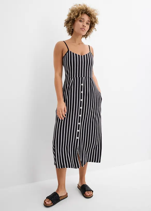 Abito midi in morbido misto viscosa e elastan, bonprix