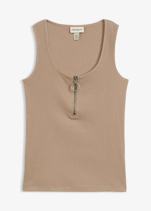 Top a costine in puro cotone, bonprix