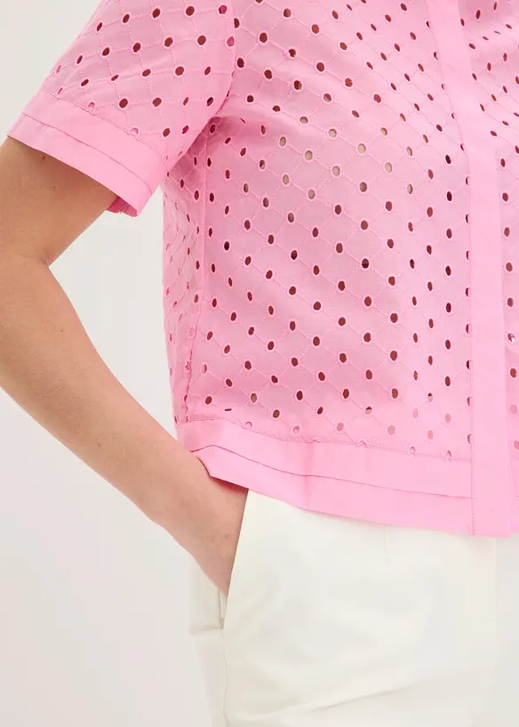 Camicetta con ricami traforati, bonprix