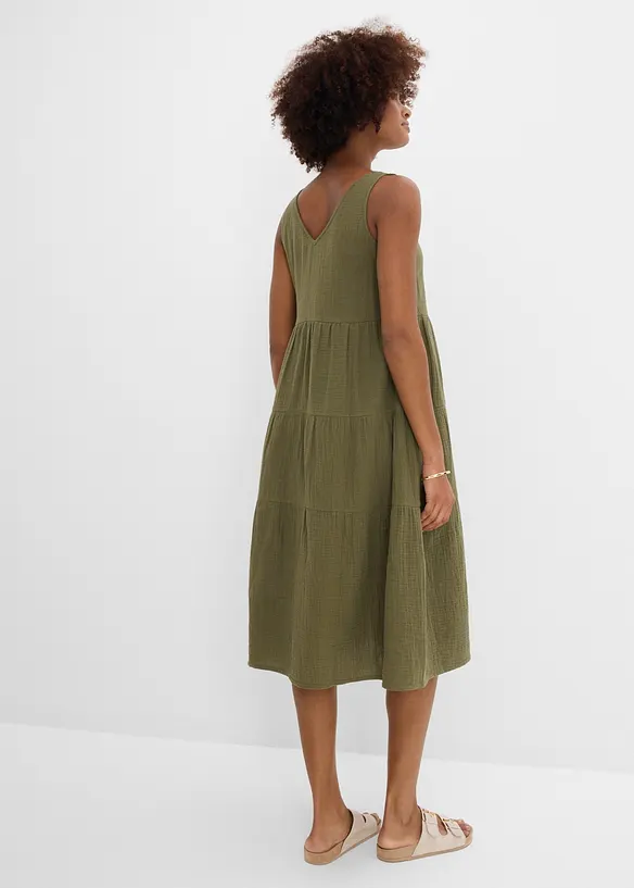 Abito in mussola di puro cotone, bonprix