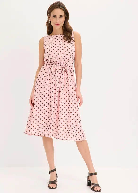 Abito midi con laccetto da annodare, bonprix