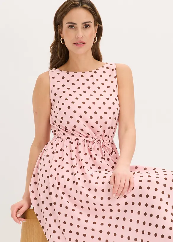 Abito midi con laccetto da annodare, bonprix