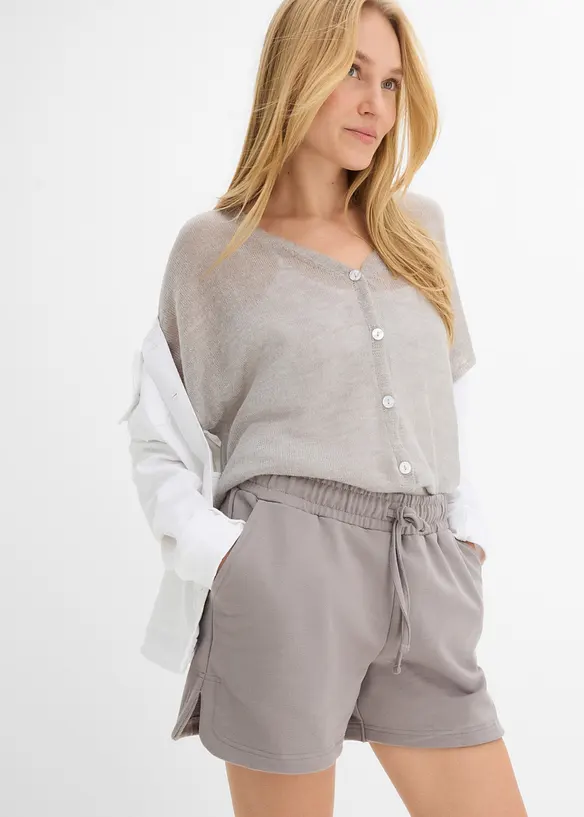 Shorts in felpa di puro cotone biologico, bonprix