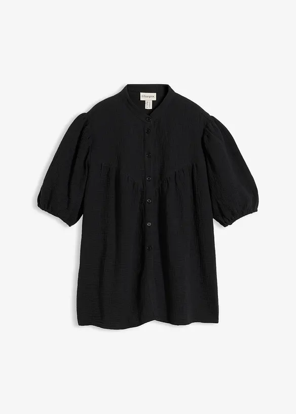 Blusa a maniche corte in mussola ariosa, bonprix