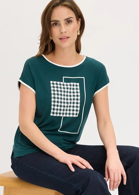 Maglia con bordi a contrasto, bonprix