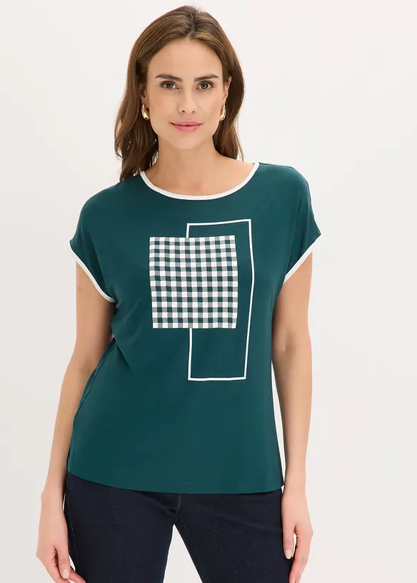 Maglia con bordi a contrasto, bonprix
