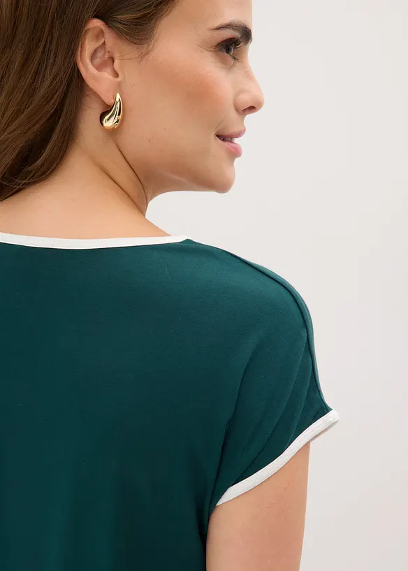 Maglia con bordi a contrasto, bonprix