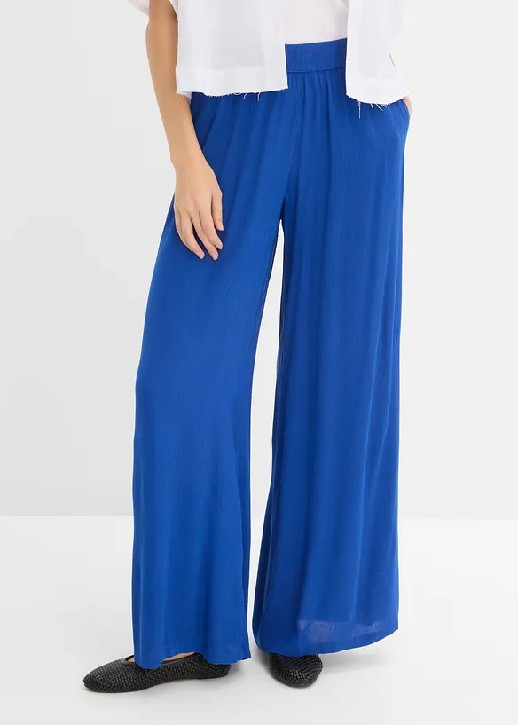 Pantaloni in viscosa fluida con elastico in vita, bonprix