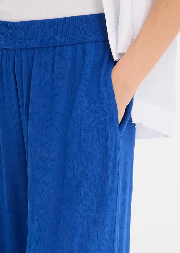 Pantaloni in viscosa fluida con elastico in vita, bonprix