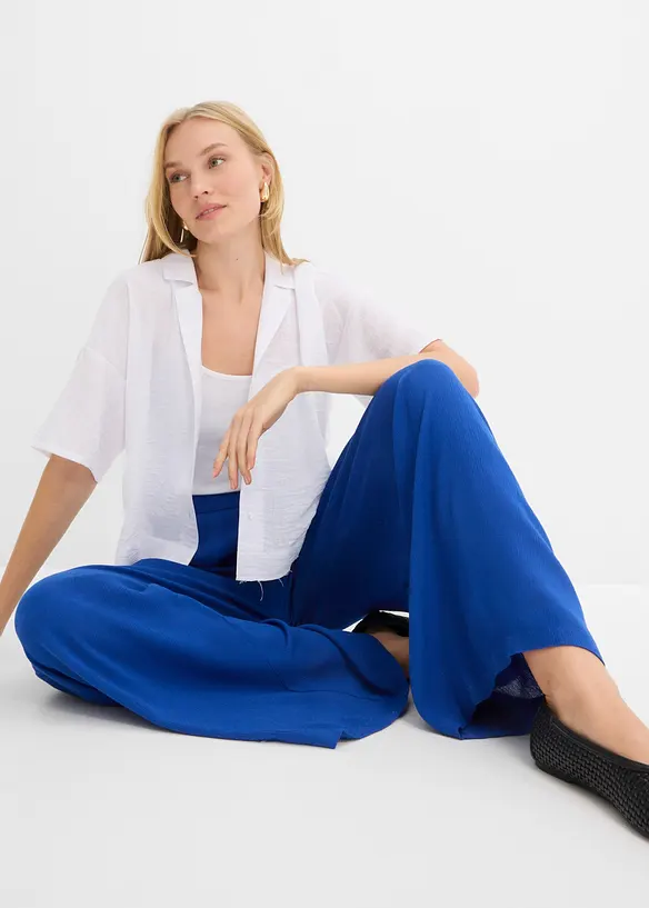 Pantaloni in viscosa fluida con elastico in vita, bonprix