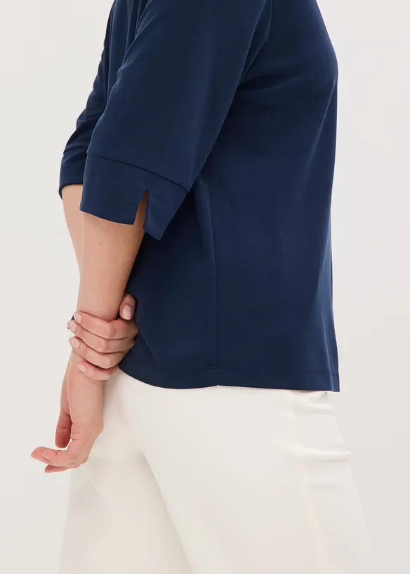 Maglia lunga in piquet di viscosa fluida, bonprix