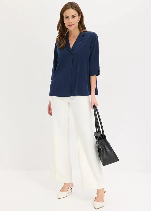 Maglia lunga in piquet di viscosa fluida, bonprix