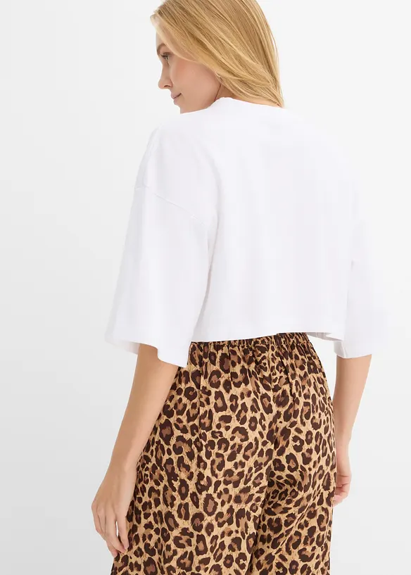 T-shirt cropped in puro cotone biologico, bonprix