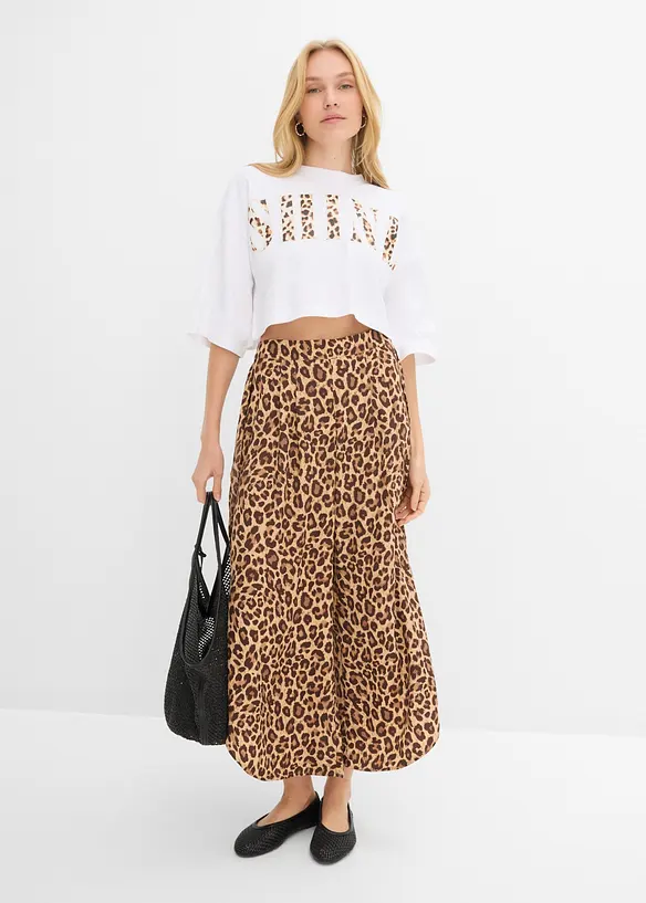 T-shirt cropped in puro cotone biologico, bonprix