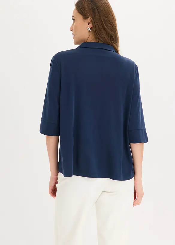 Maglia lunga in piquet di viscosa fluida, bonprix