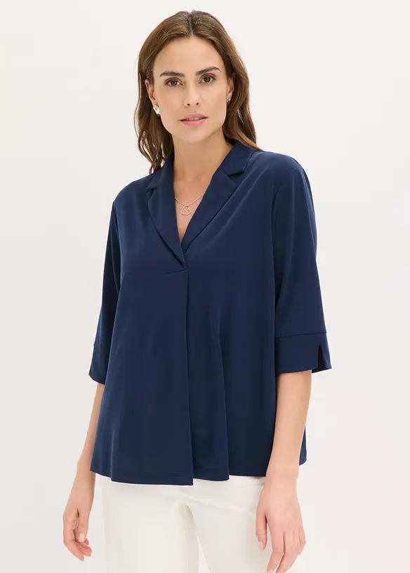 Maglia lunga in piquet di viscosa fluida, bonprix