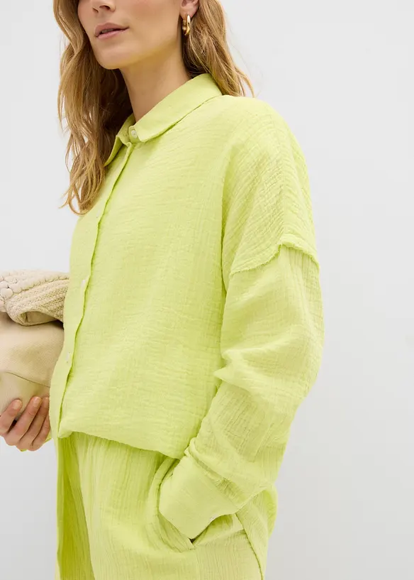 Camicia oversize in mussola leggera, bonprix