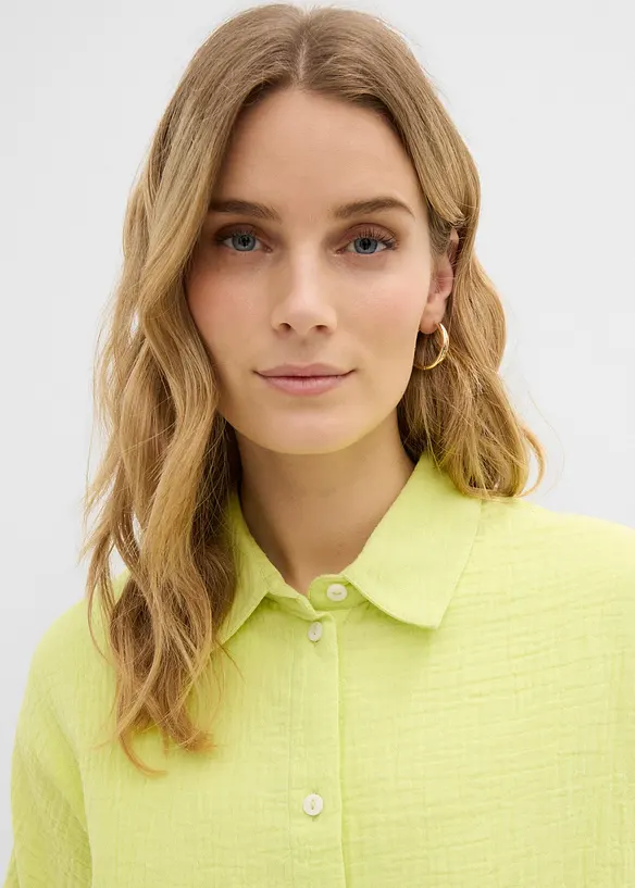 Camicia oversize in mussola leggera, bonprix