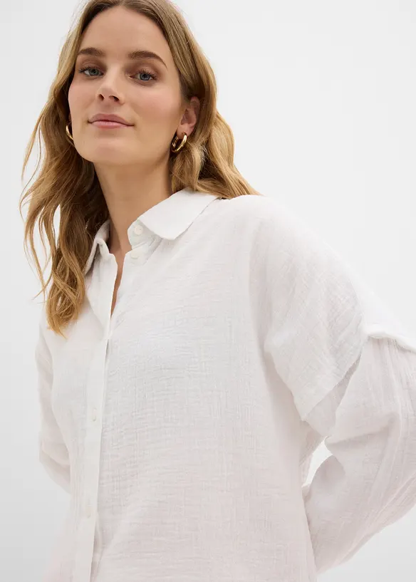 Camicia oversize in mussola leggera, bonprix