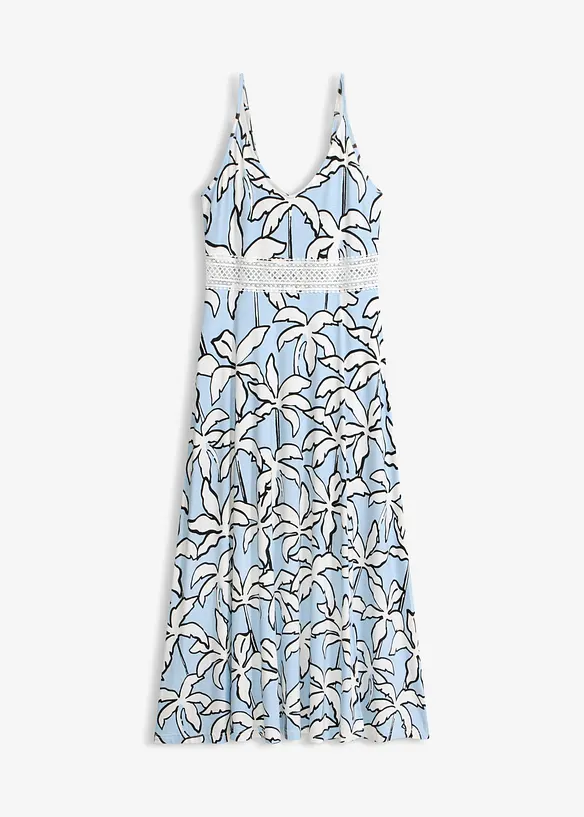 Abito lungo con inserto in pizzo, bonprix