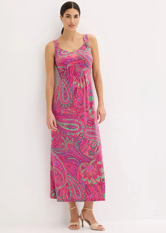 Abito lungo con pietruzze decorative, bonprix