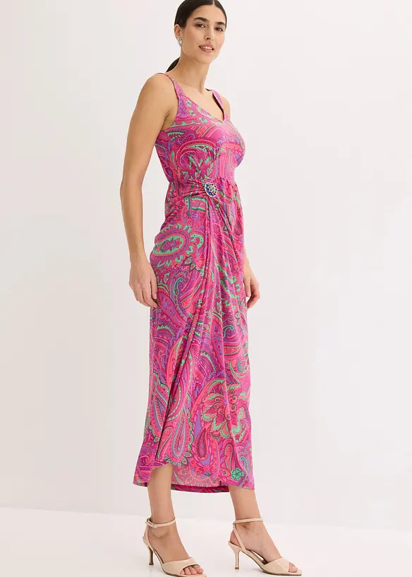 Abito lungo con pietruzze decorative, bonprix