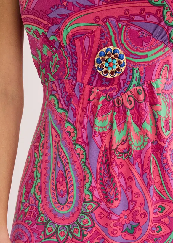 Abito lungo con pietruzze decorative, bonprix