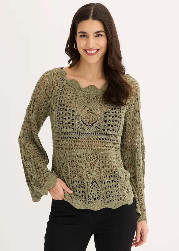 Maglia traforata, bonprix