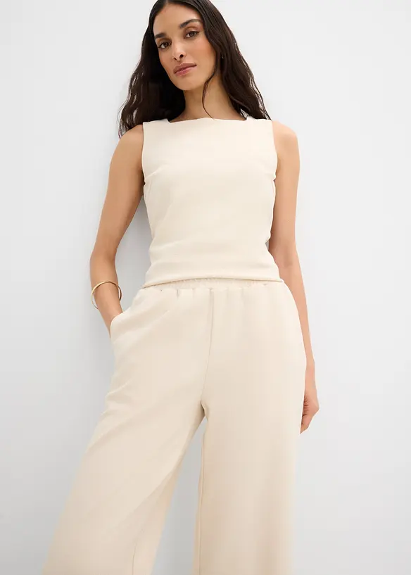 Pantaloni culotte in piquet, bonprix