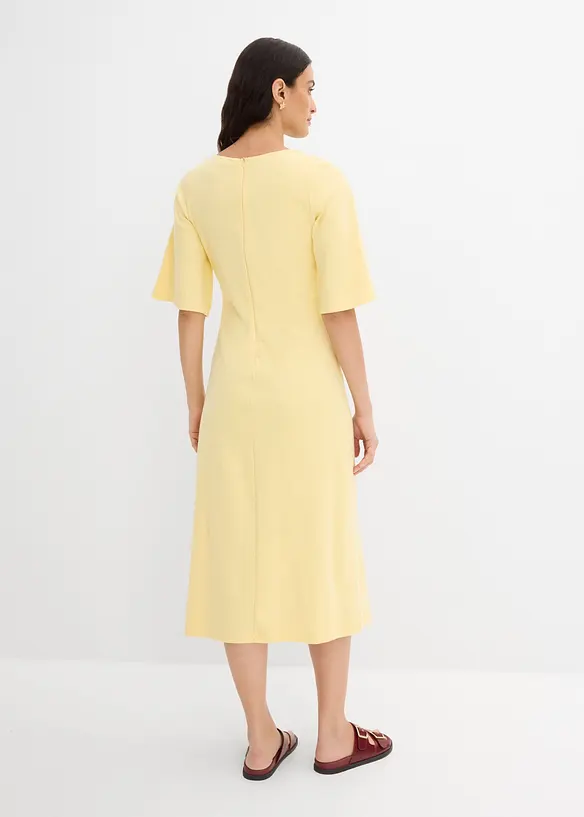 Abito con spacco in jersey di puro cotone biologico, bonprix