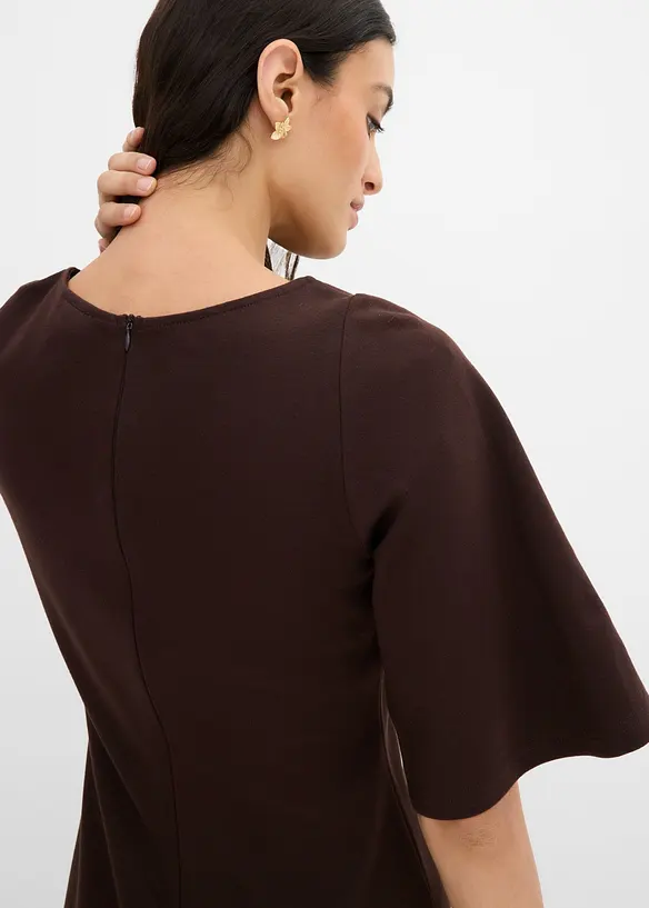 Abito con spacco in jersey di puro cotone biologico, bonprix