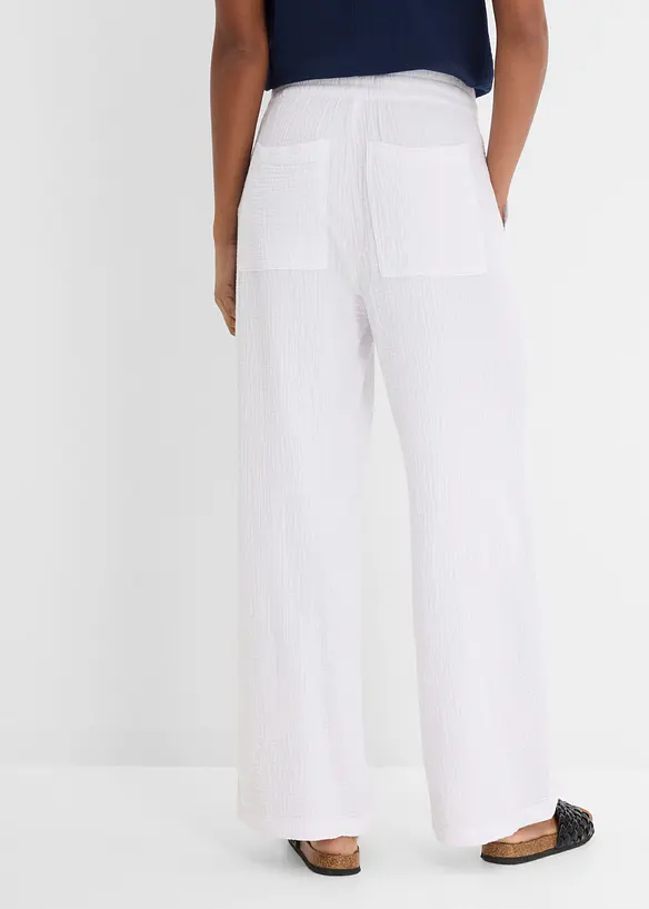 Pantaloni in mussola fresca e leggera, bonprix