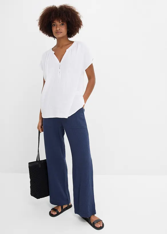 Pantaloni in mussola fresca e leggera, bonprix