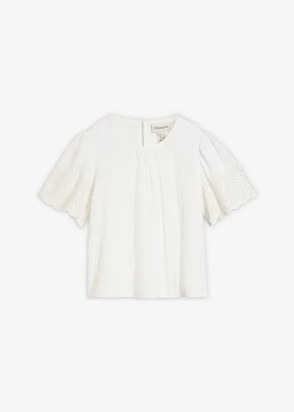 Blusa a maniche corte in mussola fersca e leggera, bonprix