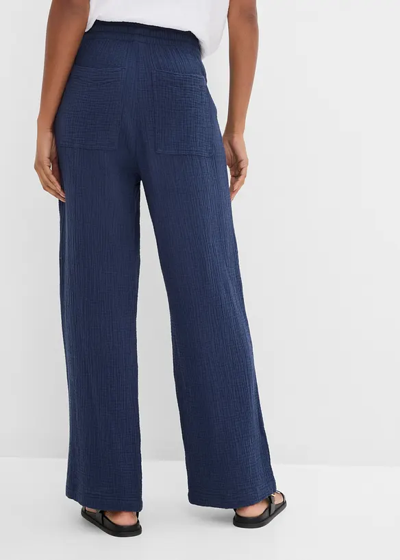 Pantaloni in mussola fresca e leggera, bonprix