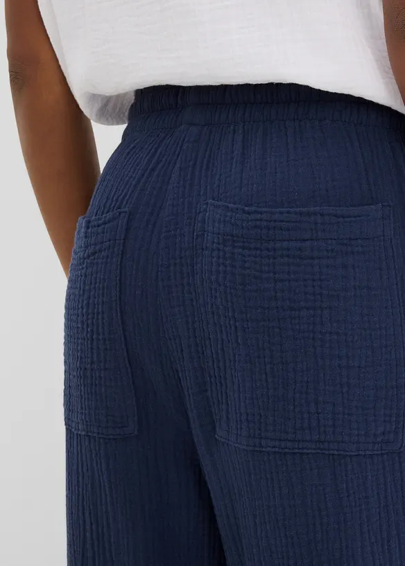 Pantaloni in mussola fresca e leggera, bonprix