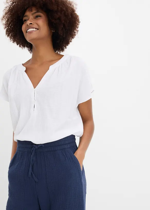 Pantaloni in mussola fresca e leggera, bonprix