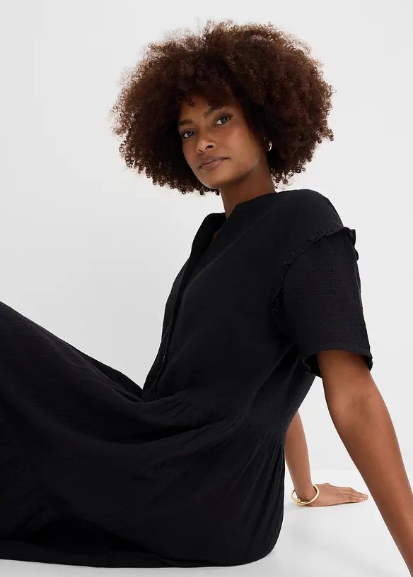 Abito midi in mussola morbida, bonprix