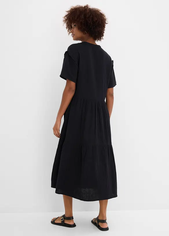 Abito midi in mussola morbida, bonprix