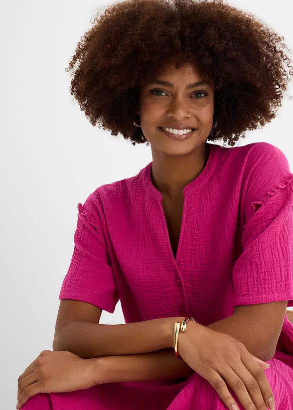 Abito midi in mussola morbida, bonprix